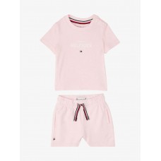 TOMMY HILFIGER σετ παιδικο μπλουζα-σορτσ KN0KN02047-TH3 ροζ